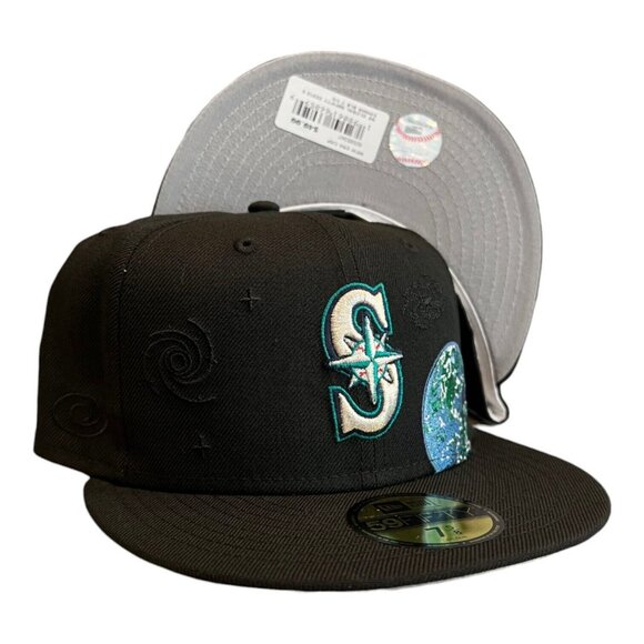 New Era Seattle Mariners Global World Pack 59FIFTY Fitted Hat - Picture 7 of 8